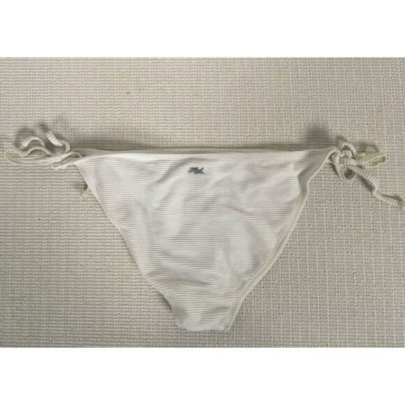 Heat String Bikini Bottom Women Size XL White Ribbed Tie Side New with Tags - Picture 4 of 13